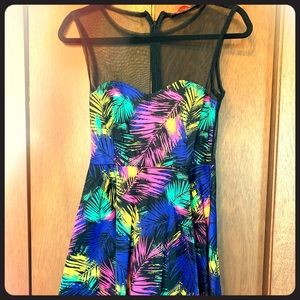 Sheer mesh top dress